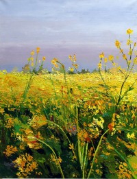 Shazia Munir, Mystic Yellow, 24 x 18 Inch, Oil on Canvas, Landscape Painting, AC-SZR-002